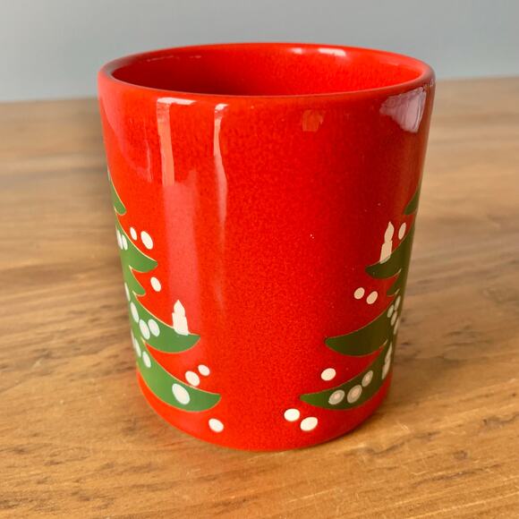 Waechtersbach Coffee Mug Cup Vintage Red Christmas Tree Holiday Ceramic Germany - Picture 3 of 7